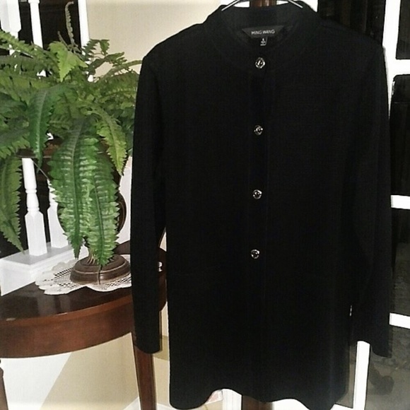 Ming Wang Jackets & Blazers - Incredible Ming Wang Long Cardigan Jacket L
